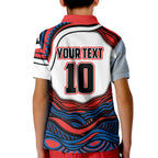 Personalized Newcastle Knights Kid Polo Shirt Aboriginal Dot Art - Dreamtime Rugby Mascot