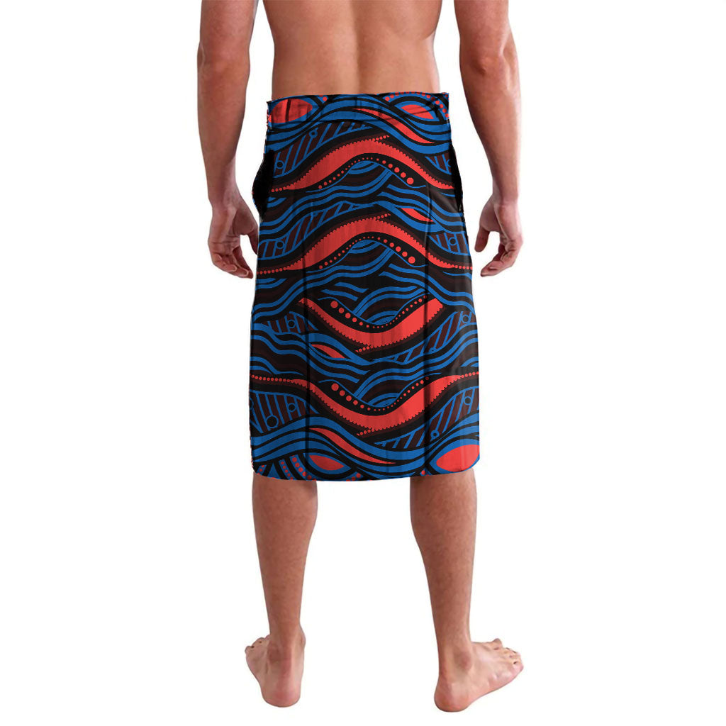Personalized Newcastle Knights Lavalava Aboriginal Dot Art - Dreamtime Rugby Mascot