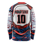 Personalized Newcastle Knights Long Sleeve Shirt Aboriginal Dot Art - Dreamtime Rugby Mascot