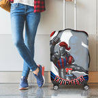 Personalized Newcastle Knights Luggage Cover Aboriginal Dot Art - Dreamtime Rugby Mascot
