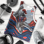 Personalized Newcastle Knights Men Tank Top Aboriginal Dot Art - Dreamtime Rugby Mascot