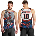 Personalized Newcastle Knights Men Tank Top Aboriginal Dot Art - Dreamtime Rugby Mascot