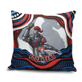 Personalized Newcastle Knights Pillow Cover Aboriginal Dot Art - Dreamtime Rugby Mascot