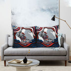 Personalized Newcastle Knights Pillow Cover Aboriginal Dot Art - Dreamtime Rugby Mascot