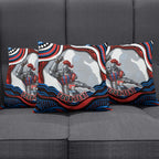 Personalized Newcastle Knights Pillow Cover Aboriginal Dot Art - Dreamtime Rugby Mascot