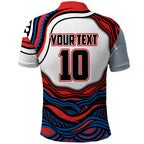 Personalized Newcastle Knights Polo Shirt Aboriginal Dot Art - Dreamtime Rugby Mascot