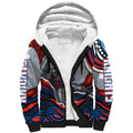 Personalized Newcastle Knights Sherpa Hoodie Aboriginal Dot Art - Dreamtime Rugby Mascot