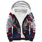Personalized Newcastle Knights Sherpa Hoodie Aboriginal Dot Art - Dreamtime Rugby Mascot