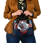 Personalized Newcastle Knights Shoulder Handbag Aboriginal Dot Art - Dreamtime Rugby Mascot