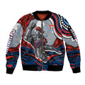 Personalized Newcastle Knights Sleeve Zip Bomber Jacket Aboriginal Dot Art - Dreamtime Rugby Mascot