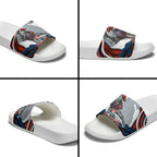 Personalized Newcastle Knights Slide Sandals Aboriginal Dot Art - Dreamtime Rugby Mascot
