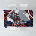 Personalized Newcastle Knights Tablecloth Aboriginal Dot Art - Dreamtime Rugby Mascot
