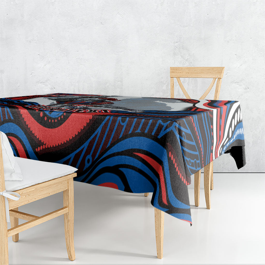 Personalized Newcastle Knights Tablecloth Aboriginal Dot Art - Dreamtime Rugby Mascot