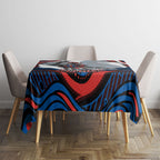 Personalized Newcastle Knights Tablecloth Aboriginal Dot Art - Dreamtime Rugby Mascot