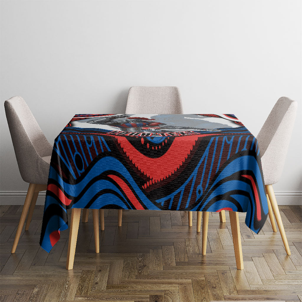 Personalized Newcastle Knights Tablecloth Aboriginal Dot Art - Dreamtime Rugby Mascot