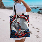 Personalized Newcastle Knights Tote Bag Aboriginal Dot Art - Dreamtime Rugby Mascot