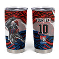 Personalized Newcastle Knights Tumbler Cup Aboriginal Dot Art - Dreamtime Rugby Mascot