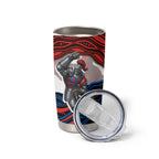 Personalized Newcastle Knights Tumbler Cup Aboriginal Dot Art - Dreamtime Rugby Mascot