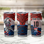 Personalized Newcastle Knights Tumbler Cup Aboriginal Dot Art - Dreamtime Rugby Mascot