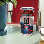 Personalized Newcastle Knights Tumbler Cup Aboriginal Dot Art - Dreamtime Rugby Mascot