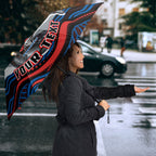 Personalized Newcastle Knights Umbrella Aboriginal Dot Art - Dreamtime Rugby Mascot