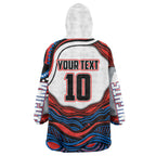 Personalized Newcastle Knights Wearable Blanket Hoodie Aboriginal Dot Art - Dreamtime Rugby Mascot