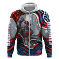 Personalized Newcastle Knights Zip Hoodie Aboriginal Dot Art - Dreamtime Rugby Mascot