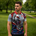 Personalized Newcastle Knights Zipper Polo Shirt Aboriginal Dot Art - Dreamtime Rugby Mascot