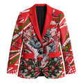 Personalized Dolphins Rugby Christmas Blazer Holiday Mascot Graphic Art Festive Lights Bow