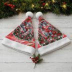 Dolphins Rugby Christmas Santa Hat Holiday Mascot Graphic Art Festive Lights Bow