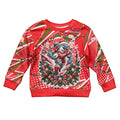 Personalized Dolphins Rugby Christmas Kid Ugly Christmas Sweater Holiday Mascot Graphic Art Festive Lights Bow