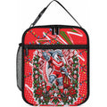 Personalized Dolphins Rugby Christmas Lunch Bag Holiday Mascot Graphic Art Festive Lights Bow