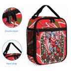 Personalized Dolphins Rugby Christmas Lunch Bag Holiday Mascot Graphic Art Festive Lights Bow