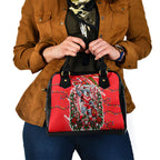 Personalized Dolphins Rugby Christmas Shoulder Handbag Holiday Mascot Graphic Art Festive Lights Bow