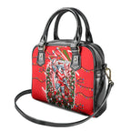 Personalized Dolphins Rugby Christmas Shoulder Handbag Holiday Mascot Graphic Art Festive Lights Bow