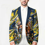 Personalized North Queensland Cowboys Rugby Christmas Blazer Holiday Mascot Graphic Art Festive Lights Bow