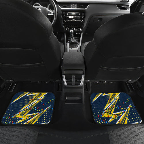 Personalized North Queensland Cowboys Rugby Christmas Car Mats Holiday Mascot Graphic Art Festive Lights Bow