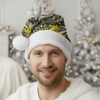North Queensland Cowboys Rugby Christmas Santa Hat Holiday Mascot Graphic Art Festive Lights Bow