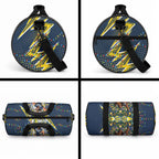 Personalized North Queensland Cowboys Rugby Christmas Duffle Bag Holiday Mascot Graphic Art Festive Lights Bow