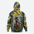 Personalized North Queensland Cowboys Rugby Christmas Hoodie Holiday Mascot Graphic Art Festive Lights Bow