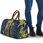Personalized North Queensland Cowboys Rugby Christmas Travel Bag Holiday Mascot Graphic Art Festive Lights Bow