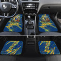 Personalized Parramatta Eels Rugby Christmas Car Mats Holiday Mascot Graphic Art Festive Lights Bow