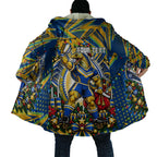 Personalized Parramatta Eels Rugby Christmas Cloak Holiday Mascot Graphic Art Festive Lights Bow