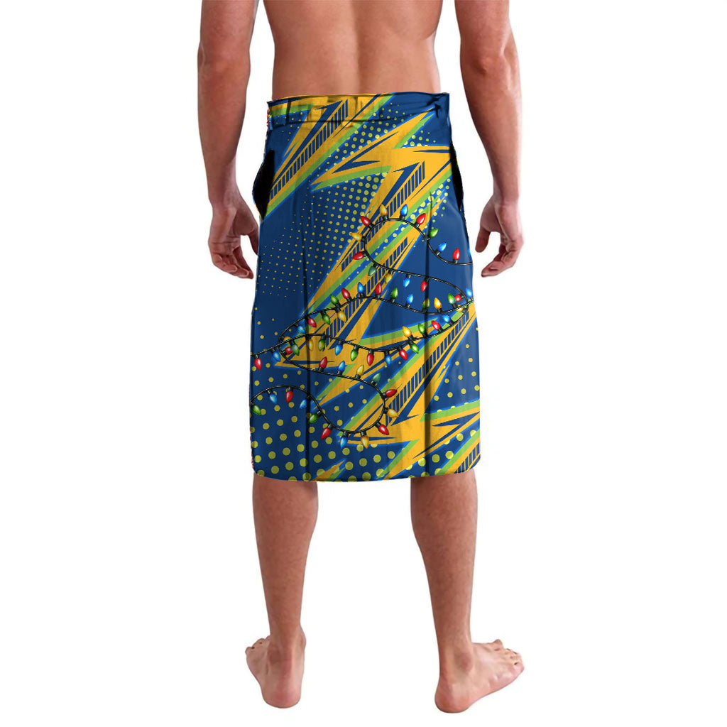 Personalized Parramatta Eels Rugby Christmas Lavalava Holiday Mascot Graphic Art Festive Lights Bow