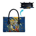 Personalized Parramatta Eels Rugby Christmas Leather Bag Holiday Mascot Graphic Art Festive Lights Bow