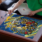 Personalized Parramatta Eels Rugby Christmas Puzzle Holiday Mascot Graphic Art Festive Lights Bow