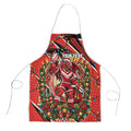 Personalized St. George Illawarra Dragons Rugby Christmas Apron Holiday Mascot Graphic Art Festive Lights Bow