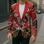 Personalized St. George Illawarra Dragons Rugby Christmas Blazer Holiday Mascot Graphic Art Festive Lights Bow