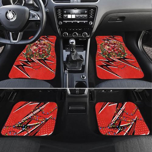Personalized St. George Illawarra Dragons Rugby Christmas Car Mats Holiday Mascot Graphic Art Festive Lights Bow