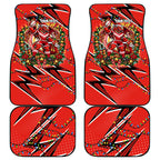 Personalized St. George Illawarra Dragons Rugby Christmas Car Mats Holiday Mascot Graphic Art Festive Lights Bow